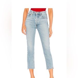 AGOLDE Riley high rise straight crop